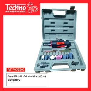 Pneumatic 6mm Mini Air Die Grinder Kit - Techno 7032BK